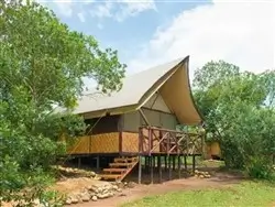 Accommodation at Bush Lodge in Uganda.