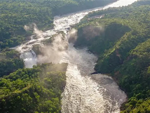 A look at the waterfalls at Murchison Falls Uganda.