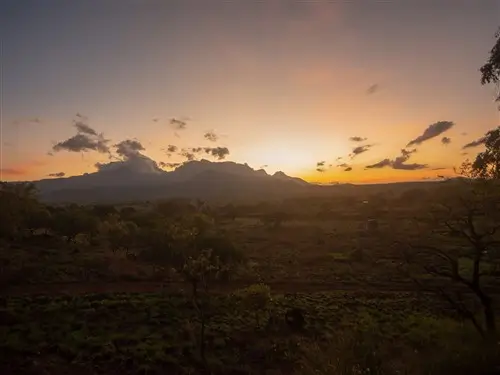 Sunset at Pian-Upe National Park.