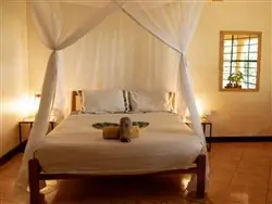 A bedroom in Via Via Entebbe, Uganda.