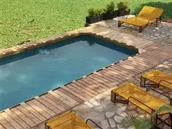 Pool deck at ViaVia Entebbe, Uganda.